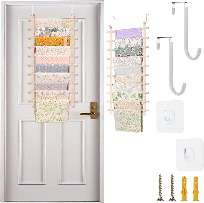 sewing fabric storage: 31.5 Inch fabric organizer and sewing fabrics organizer room hanging organization for Door & wall Craft Closet Boards Stash Store Yarn quilting Pattern Notions Supplies