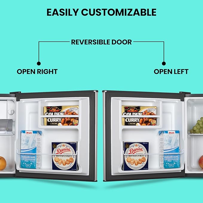 Koolatron Refrigerator - Mini Fridge With Freezer For Kitchen, Bedroom, office, Dorms, Cool Storage For Wine, Beverages, Compact Free Standing, Neveras Pequeñpara, 1.6 Cubic Feet Capacity, White