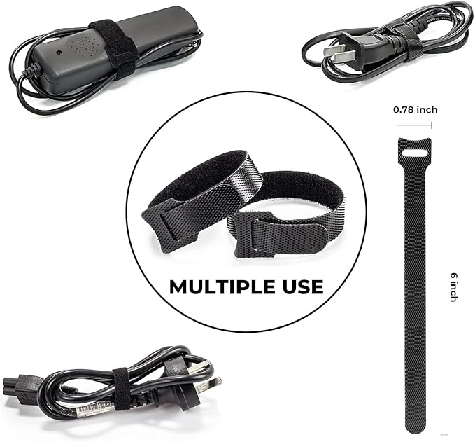 98 Pcs Cable Management Kit, Prevents Cables from Tangling Cable Straps, Cord Management, Wire Organizer for Computer/PC/Desk/Under Desk/Home/Office/Gaming Room