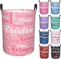 Custom Name Laundry Hamper, Personalized Laundry Baskets with Name for Boys Girls Women Men, Customized Collapsible Dirty Clothes Hamper Easy Storage Gifts for Bedroom Bathroom Living Room