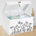100% Solid Wood Tampon Holder Box with Lid, Copper Leather Pull, Absolute Real Wood Bathroom Decorative Box for Feminine Product Storage and Accessories such as Tampons, Cotton Balls, Gifts for Women