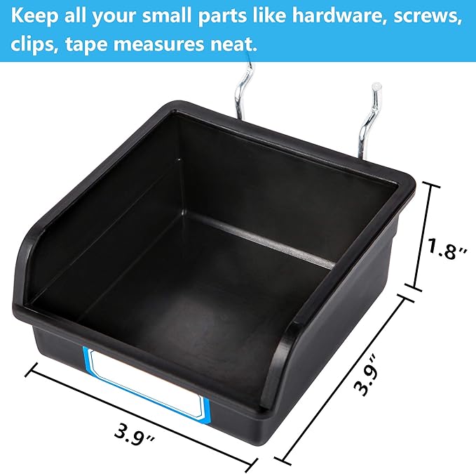 Pegboard Hooks, with Bins, Peg Locks, for Organizing Various Tools, 131 PCS, 60 of Which are Locks