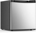 1.6 Cu.ft Mini Fridge with Freezer, Compact Refrigerator, Single Reversible Door, Ultra Quiet, Energy Efficient for Office, Dorm, Bedroom, Apartment, Silver