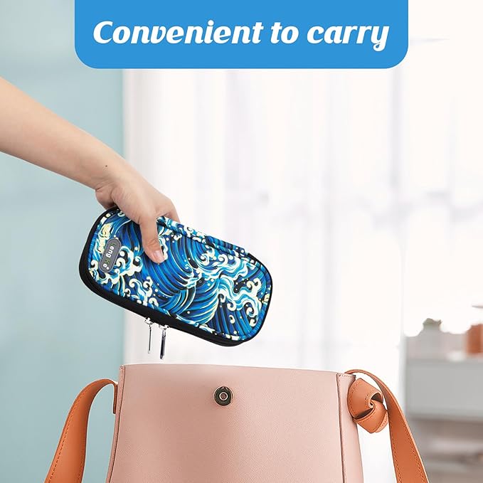 YOUSHARES Insulin Cooler Travel Case - Diabetic Case Insulated Organizer Portable Cooling Bag for Insulin Pen and Medication Diabetic Care Supplies with 2 TSA Approved Ice Pack