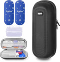 Krypthos Insulin Cooler Travel Case, Diabetes Travel Bag with 2 TSA Approved Ice Packs, Portable Medication Organizer for Diabetic Insulin Pens, Vials & Syringes for Travel & Daily Use (Black)