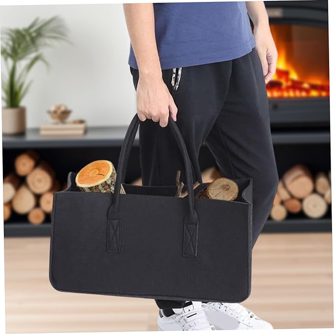 Felt Storage Bins 2Pcs 20x10x10 Inch Large Capacity Felt Basket with Handle Multi-Purpose Bag for Grocery, Shopping Bag