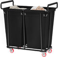 Large laundry hamper with Wheels, 2 Bag 360L Big Rolling Laundry Basket Sorter Cart, Extra Large Laundry Clothes Hamper, Heavy Duty Laundry Basket Organizer for Laundry Room,Bathroom