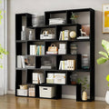 Expandable Bookcase with Adjustable Width,Wooden Room Divider Bookshelf,Standing Display Storage Organizer for Living Room,Study Room or Home Office