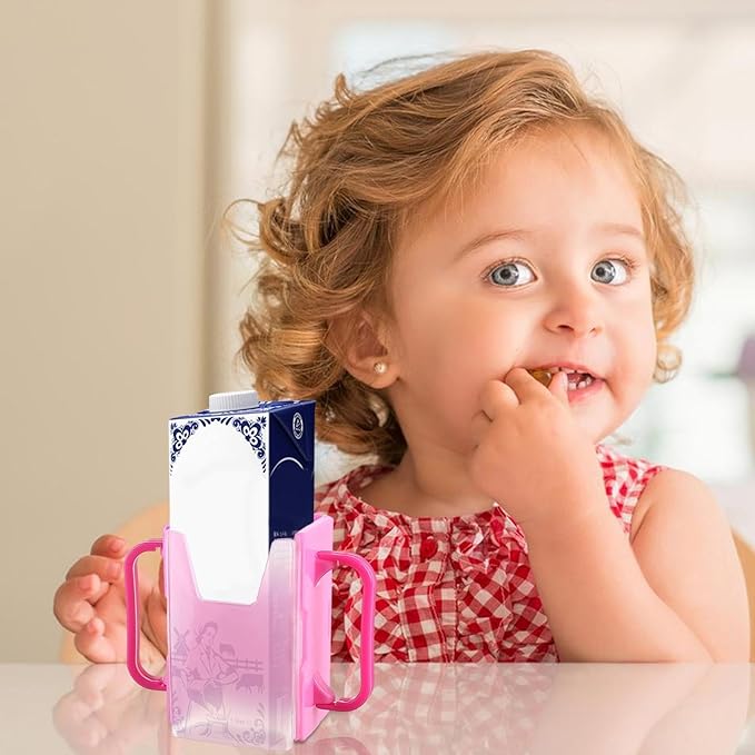 Generic Children's Milk Box Holder - No Spill, Extendable, Portable Juice Box Holder for Home, Car, Traveling