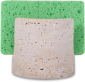 Travertine Marble Sponge Holder for Kitchen Counter - Natural Stone Dish Drying Rack, Sponge Caddy for Sink Organizer - Durable & Stylish Kitchen Decor