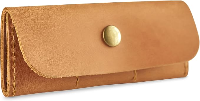 Leather SD/Micro SD Card Holder & Organizer, Storage Case, Travel Memory Card Cover (Vintage Brown)