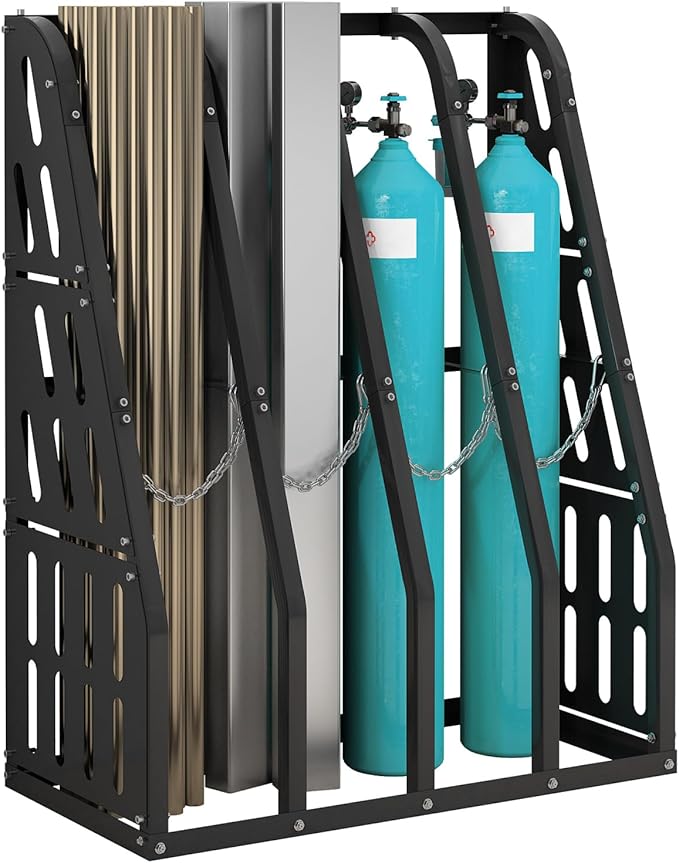 Vertical Bar Rack 1500 LB Capacity, 4 Bays Storage Rack 47" W x 24" D x 60" H, Long Parts Metal Rack, Lumber Conduit Pipe Storage Rack for Garage Storage, Black