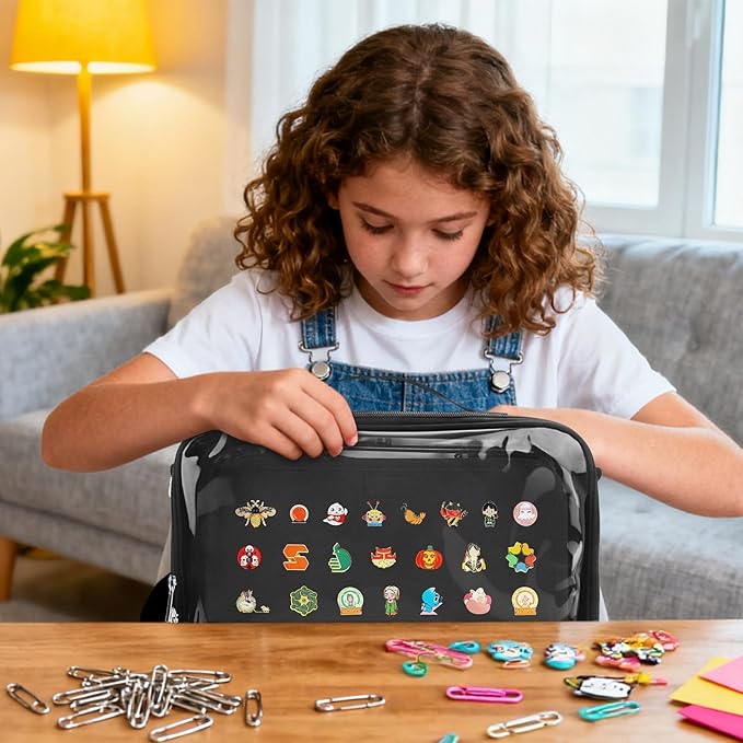 Enamel Pin Display Bag & Pin Trading Book for Collectors - Large Capacity 20 Page Pin Board Case with Removable Pages for Travel & Trading