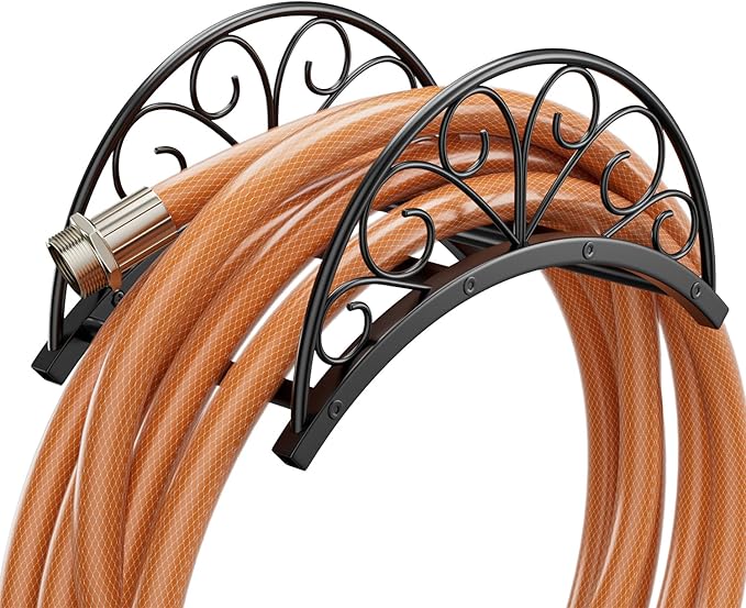 Wall Mounted Hose Holder - Metal Water Hose Holder - Hose Hanger Hose Hook for Water Hose Extension Cords Vacuum Hose.
