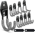 3-H Garage Wall Hooks 10 Pack, Garage Hooks Heavy Duty with Extra Welding Spots, Wall Storage Organizer for Hanging for Garden, Lawn, Yard (Grey)