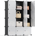 SONGMICS Cube Storage Organizer, 12-Cube Closet Storage Shelves, Modular Bookcase, Black ULPC34HV1