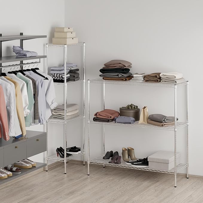 21" Deep x 54" Wide x 54" Height Wire Shelving Kit | 3-Tier | NSF Commercial Storage Rack Unit