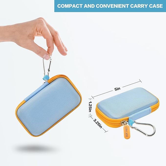 Hard Case Compatible with SanDisk 1TB 2TB 4TB 500GB 8TB Extreme Portable SSD - Up to 1050MB/s - USB-C, USB 3.2 Gen 2 - SDSSDE61-2T00-G25M External Solid State Hard Drive Storage Hold - Blue (Box Only)