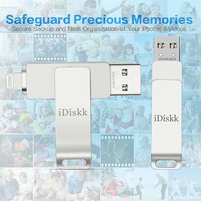 iDiskk 512GB Mfi Certified,Flash Drive for iPhone,Photos and Videos iPhone USB Storage,Photo Stick,for Computer Photo Storage Stick Lightning iPad, Mac/PC,FLASHDRIVE for Your iPhone (auto Backup)