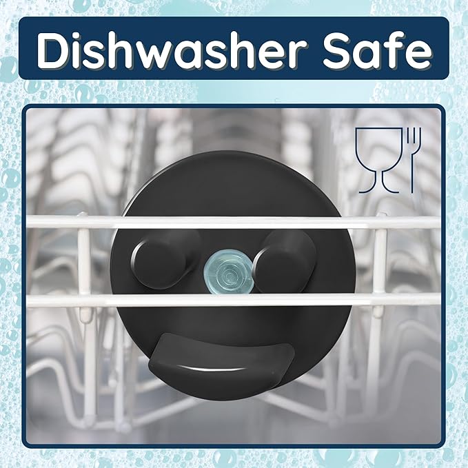 BeraTek Scrub Daddy Sponge Holder for Kitchen Sink - Stop Soggy Sponges with Suction Cup Caddy - Compatible Scrub Mommy Holder & Kitchen Sink Organizer - Black, 1-Pack