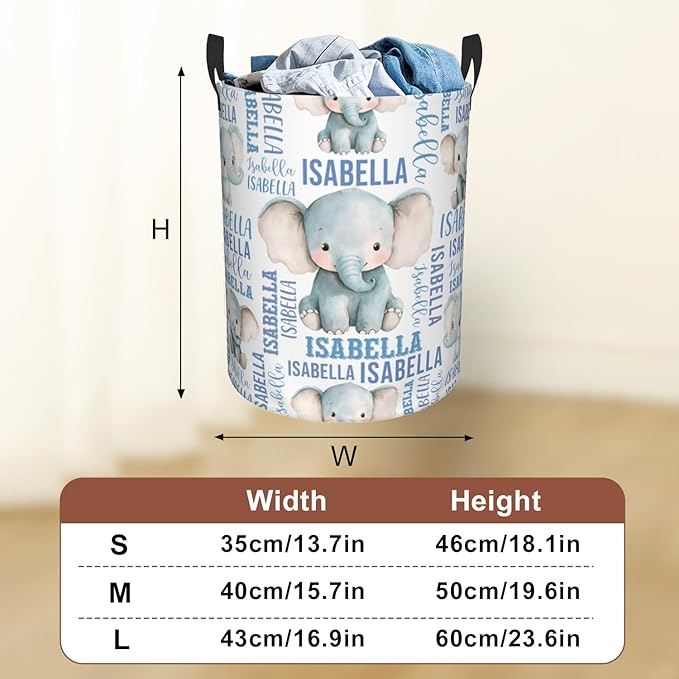 Custom Name Laundry Hamper, Personalized Laundry Baskets with Name for Boys Girls Women Men, Customized Collapsible Dirty Clothes Hamper Easy Storage Gifts for Bedroom Bathroom Living Room