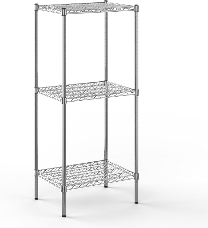 18" Deep x 24" Wide x 54" Height Wire Shelving Kit | 3-Tier | NSF Commercial Storage Rack Unit