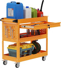 Heavy Duty 3 Tier Tool Cart, Mechanic Metal Rolling Tool Cart with Storage Drawers for Garage Workshop