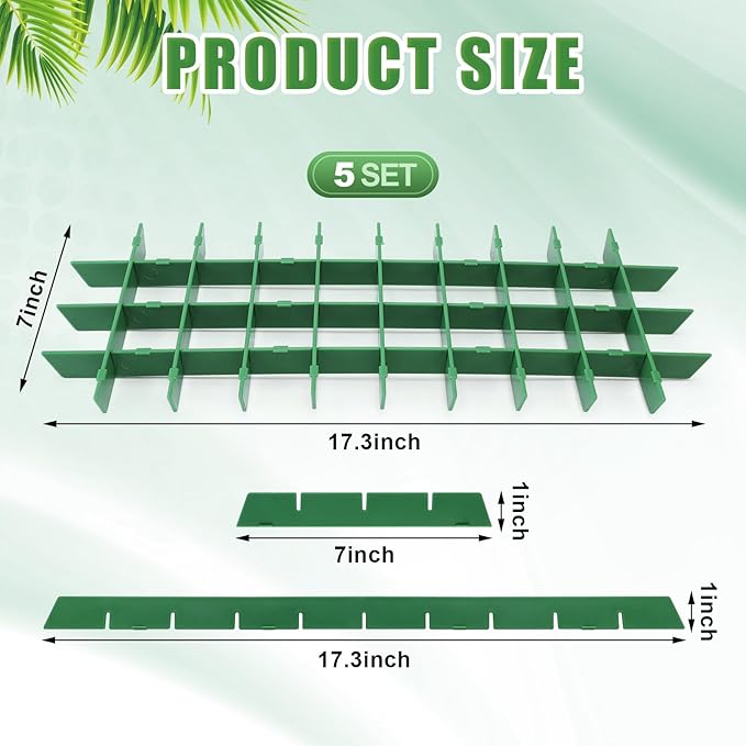 5 Sets Freeze Dryer Tray Dividers, Compatible with Harvest Right Freeze Dryer, Candy Tray Dividers Accessories(Medium,Green)