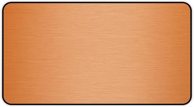 Brushed Metal Texture Desk Mat - Extended Mouse Pad & Desk Pad, Neoprene Surface, Non-Slip Rubber Base, Stitched Edges, Desk Protector for Keyboard & Mouse, Sizes 12x18/12x22/16x32 (Orange, 12x22)