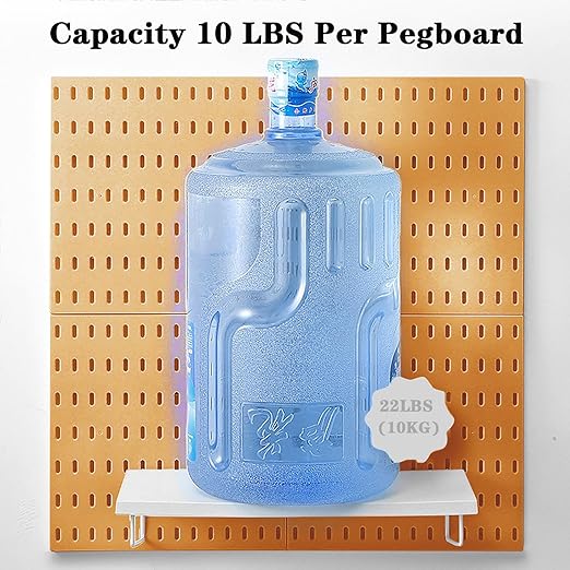 Pegboard Combination Kit for Wall Organizer, Wall Mounted Peg Board Kits for Kitchen, Bedroom, Office, &Bathroom, 4 Pieces White Pegboards and 14 Accessories, 22" x 22"