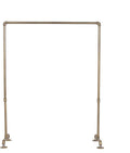 William Roberts Vintage Industrial Pipe Clothing Rack, Heavy Duty Steel Construction, Freestanding Design, Gold Finish (36 Inches Wide)