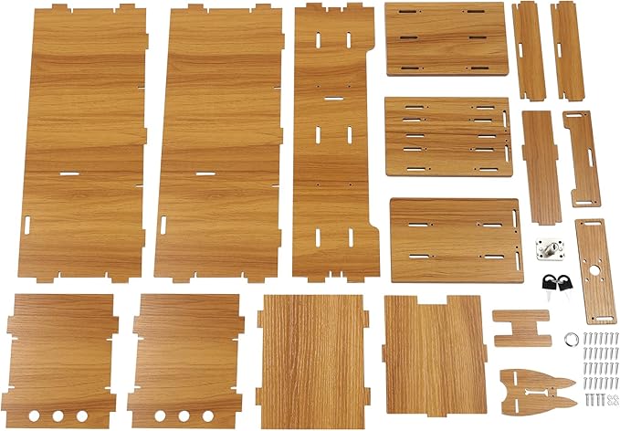 Monitor Stand,Computer Monitor Stand,Computer Rack with Drawers,Desk Shelf Wood Desk Organizer,Wooden Desktop Organizers w/Lock for Home Office Workspace Organizer (4.41lbs)