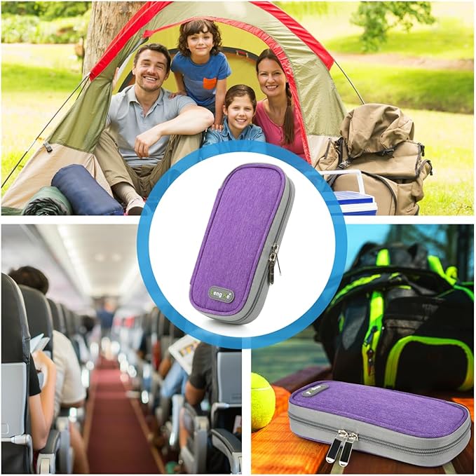 YOUSHARES Insulin Cooler Travel Case - TSA Approved for Ozempic, Mounjaro Injection Pen, Diabetic Medication Cooling Bag for Zepbound, Refrigerated Diabetes Storage Kit with 2 Ice Pack
