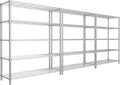 Storage Shelves, 3 PCS 48" L x 20" W x 72" H Heavy Duty Garage Wire Shelving Unit Loads 2000LBS, 5-Tier Adjustable Metal Industrial Utility Shelf Rack for Kitchen, Laundry Room, Basement