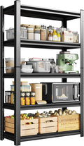 5-Tier Metal Storage Shelves,Adjustable Heavy Duty Shelving Units,Kitchen Shelves Organizer,2750 LBS,Standing Shelf for Pantry Garage Laundry Room (71" H*45.3" W*17.7" D)