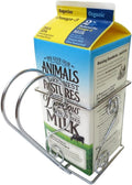 Cara's Casa Half Gallon Juice or Milk Carton Holder - Elegant, Easy Grip Holder Makes Pouring Trouble-Free. Sturdy Metal Construction. Nice for Home Kitchen Gifts and Housewarming Gift Ideas.
