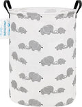 LANGYASHAN Storage Bin, Canvas Fabric Collapsible Organizer Basket for Laundry Hamper,Toy Bins,Gift Baskets, Bedroom, Clothes,Baby Nursery (Full Love Elephant)
