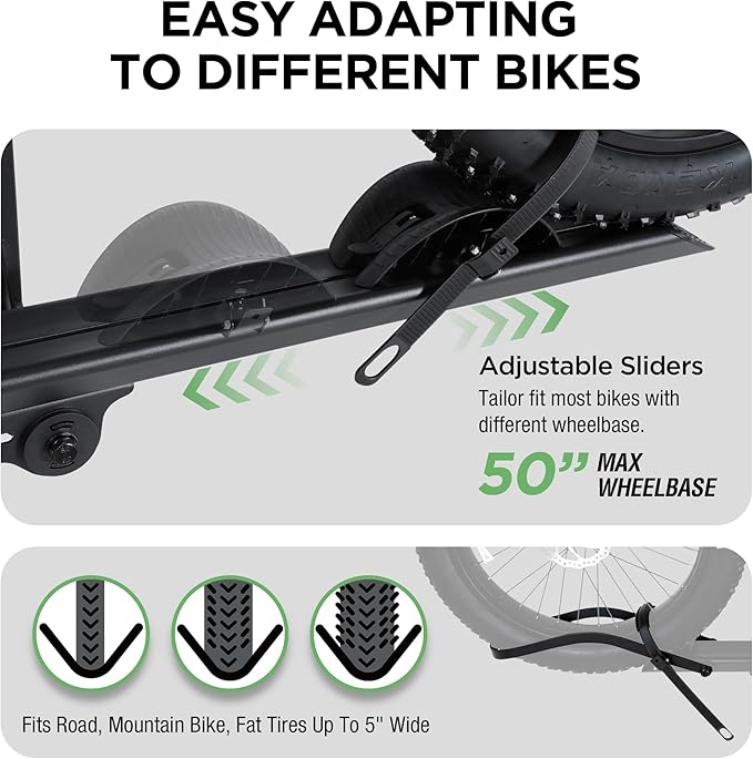 100LBS. Capacity Aluminum 1-Ebike Rack for Bicycles and Electric Bikes, fits Car SUV Van RV and Trailer with 2" Receiver