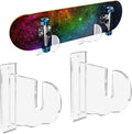 BiJun Skateboard Wall Mount, Snowboard Wall Mount Display, Acrylic Horizontal Skateboards Rack, Skateboard Storage Hanger (Transparent)
