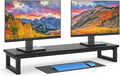 YAOHUOO Dual Monitor Stand Riser, 39Inch Large Monitor Stands for 2 Monitors, Computer Monitor Stand, Wooden Desktop Oraganizer Shelf for Office Desk Computer,Laptop,TV