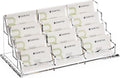 YUXUN Business Card Holder Display for Desk, Clear Acrylic Cards Stand for Women and Men 12 Slots 4 Tier 1 Pack (12slots)…