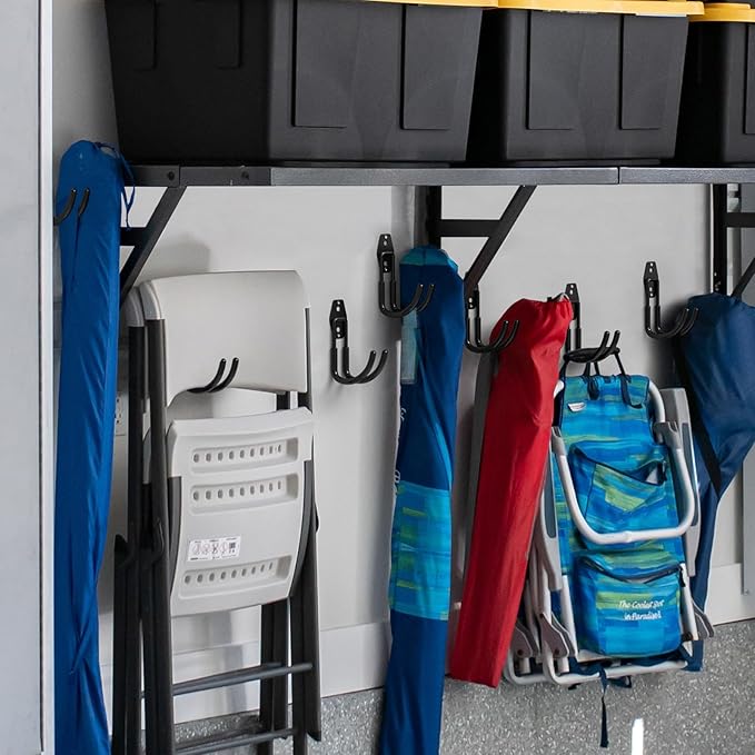 42 Pack Garage Hooks with Anti-Slip Coating Heavy Duty Wall Mount Hooks for Garage Storage and Hanging Hoses Bike Garden Tools Ropes etc