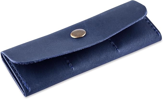 Leather SD Card Holder, SD Card Case, Micro SD Card Holder Organizer, SD Card Storage Case, Memory Card Case Cover, Travel Memory Card Case (Blue)