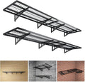4-Pack 1.5×3.8ft Garage Wall Shelving, 18×45.6 inches Heavy Duty Wall Mounted Shelves, Garage Storage Shelf, 1000 lbs Load Capacity, Black
