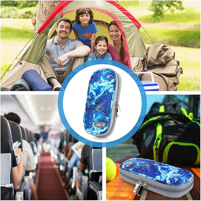 YOUSHARES Insulin Cooler Travel Case - Portable Refrigerated Medicine Case for Insulin Pen, Medication and Diabetic Supplies with 2 TSA Approved Ice Pack