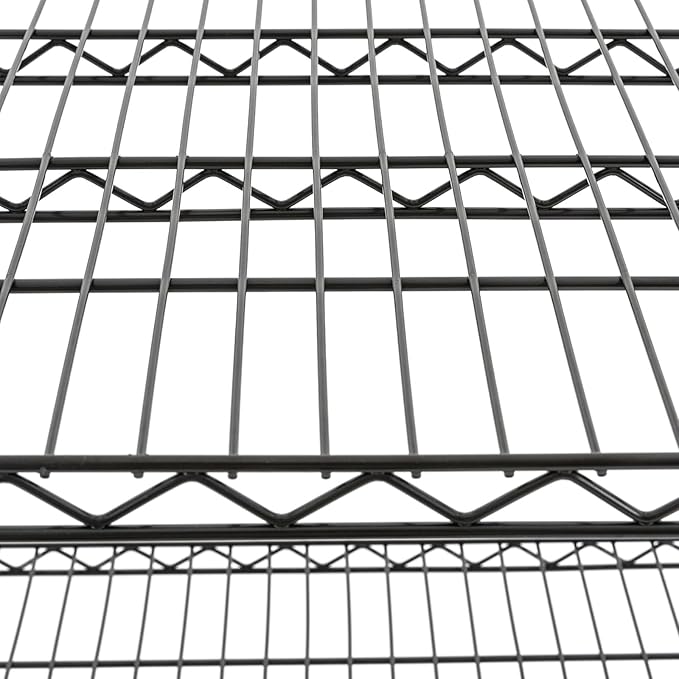 Bepritm 4-Tier Wire Shelving, Heavy Duty Metal Garage Shelving with Wheels, Storage Shelves Load Capacity 120LBS for Warehouse, Pantry (60" W x 24" D x 54" H)
