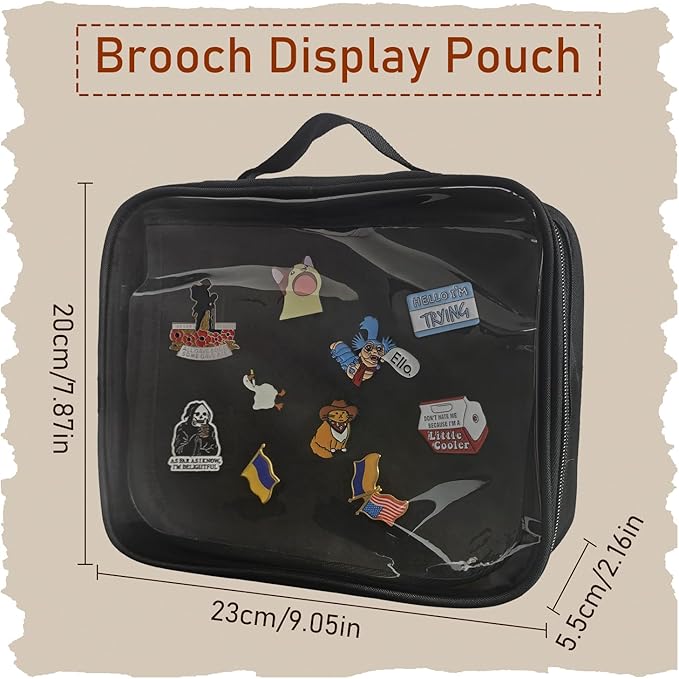 FR Multi-Function Enamel Pin Display Book, Detachable Binder Pin Bag