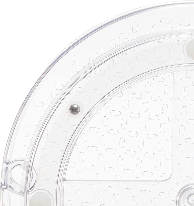 Amazon Basics Clear Lazy Suzan Turntable Organizer, 9-Inch, 2-Pack