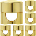 6 Sets Charger Holders for Cords, Gold Adjustable Cable Anchor Holders, Adhesive Metal Cord Clips, Cable Management Wire Organizers for Desk, Office, Nightstand