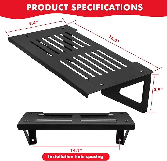 Heavy Duty Metal Pressure Washer Shelf, Garage pressure washer shelf, Power Washer Storage Rack, Good for Restaurant, Kitchen, Laundry, Garage and Utility Room